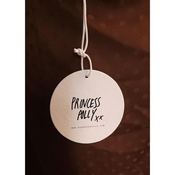 NWT Princess Polly Lenny Mini Dress Brown Polka Dot Sexy Size 8 - Picture 6 of 13